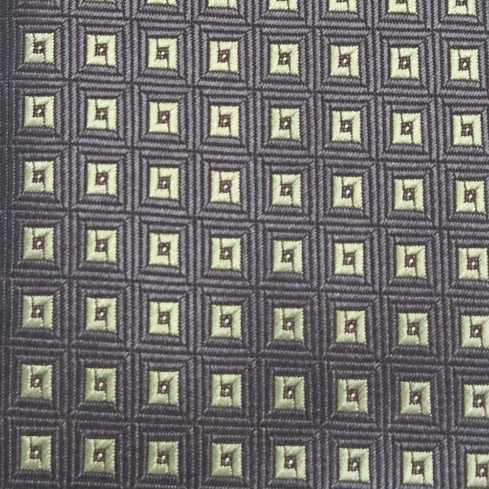 Van Heusen Men’s Geometric Pattern Tie – Black & Olive Green – Worn Once